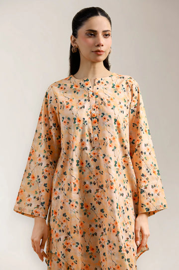 Peach Printed 2PC
