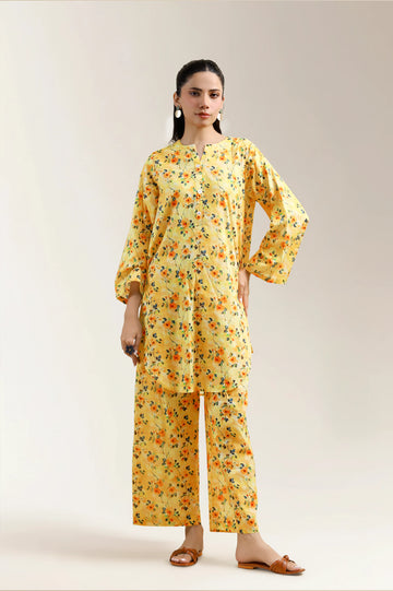 Yellow Printed 2PC