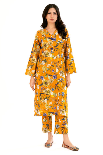 Mustard Printed 2PC