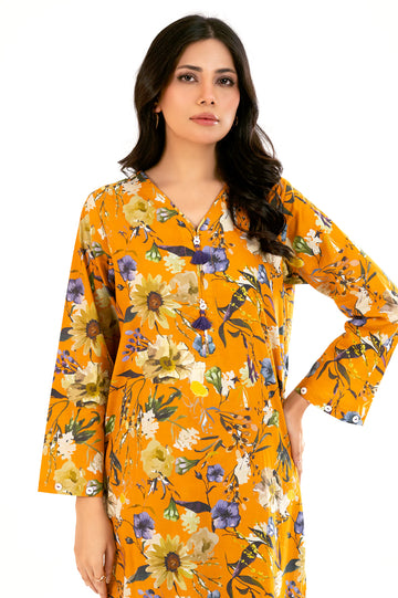Mustard Printed 2PC