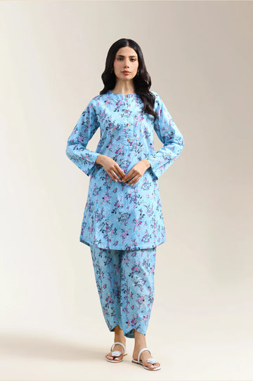 Light Blue Printed 2PC