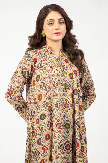 Beige Printed 2PC