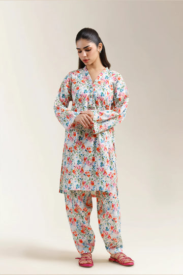 Multicolor Printed 2PC