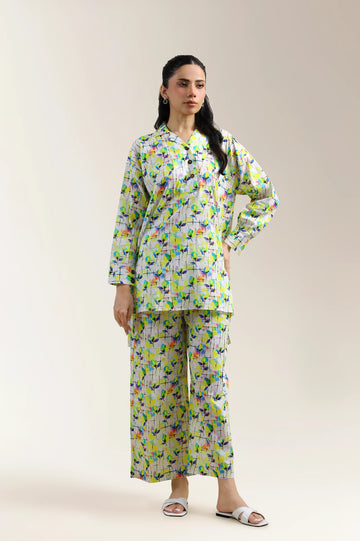 Multicolor Printed 2PC