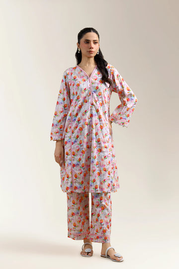 Multicolor Printed 2PC