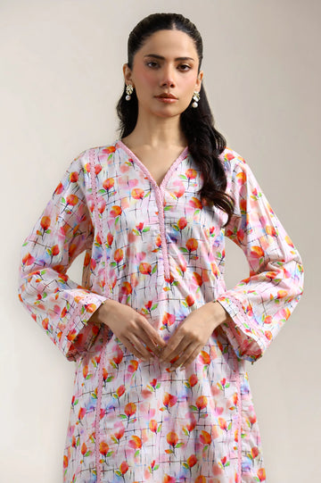Multicolor Printed 2PC