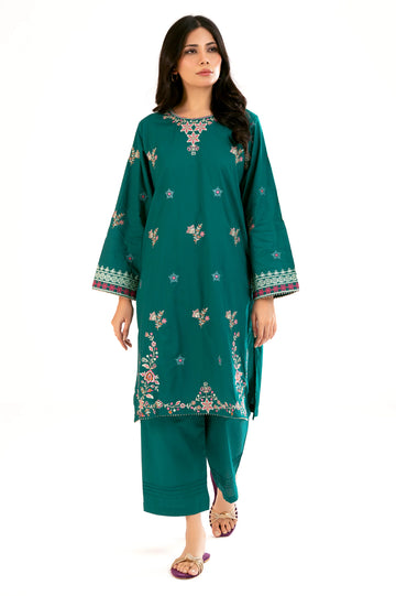 Teal Embroidered 2PC