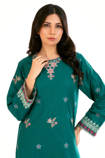 Teal Embroidered 2PC