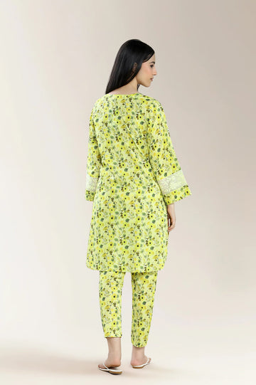 Print With Embroidery Lawn-Multi 2PC