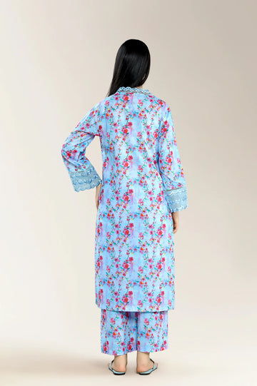 Print With Embroidery Cambric Multi 2Pc