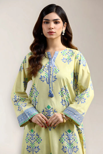 Yellow Printed 2PC