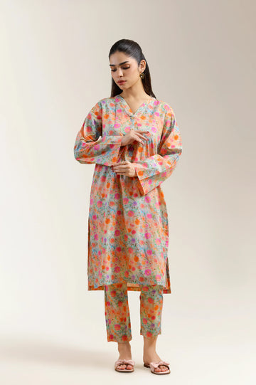 Multicolor Printed 2PC