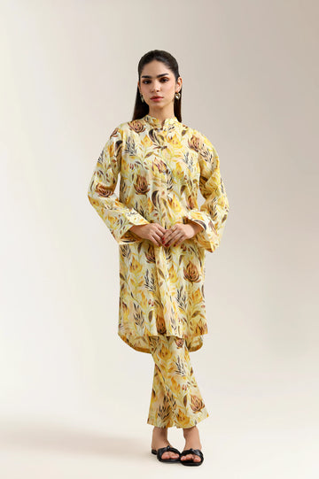 Yellow Printed 2PC