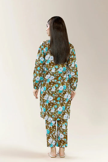 Printed Dobby Olive 2PC