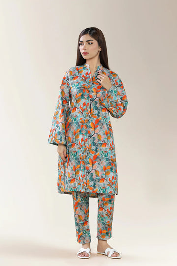 Printed Lawn Orange 2PC
