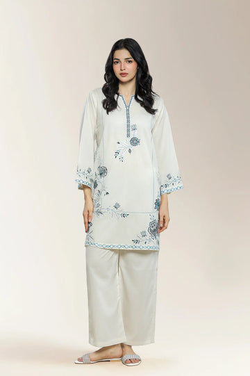 Embroidered Cream 2PC