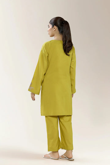 Embroidered Olive 2PC