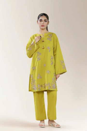 Embroidered Olive 2PC