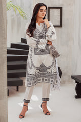 3PC Raw Silk White Suit