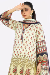 Khaddar Printed 3PC Suit