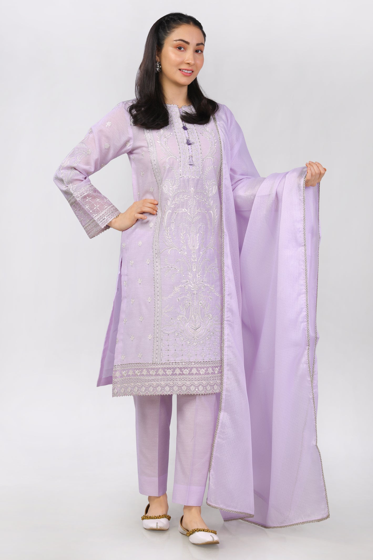3PC Dyed Embroidered Suit From Diners