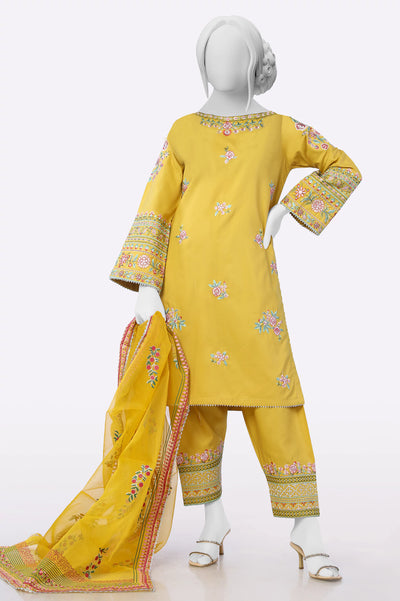 Mustard Embroidered 3PC From Sohaye By Diners