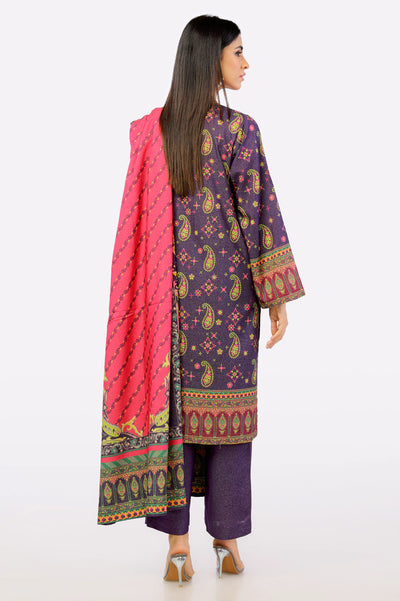 Purple Printed 3PC From Sohaye By Diners