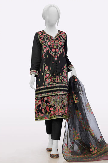 Black Embroidered 3PC From Sohaye By Diners
