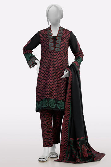 Black Block Printed 3PC From Sohaye By Diners