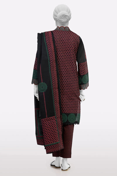 Black Block Printed 3PC From Sohaye By Diners