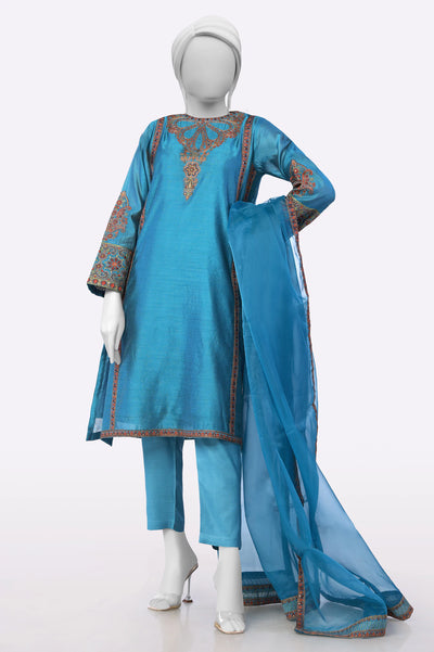 Blue Embroidered 3PC From Sohaye By Diners