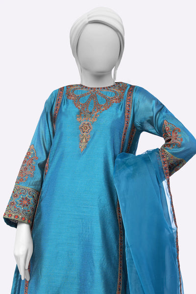 Blue Embroidered 3PC From Sohaye By Diners