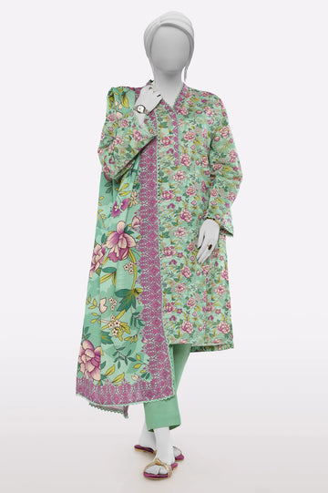Sea Green Printed 3PC From Sohaye By Diners