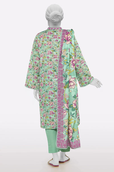 Sea Green Printed 3PC From Sohaye By Diners