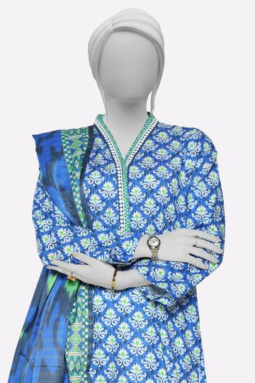 Blue Printed 3PC From Sohaye By Diners