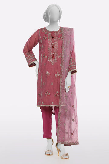 Purple Embroidered 3PC From Sohaye By Diners