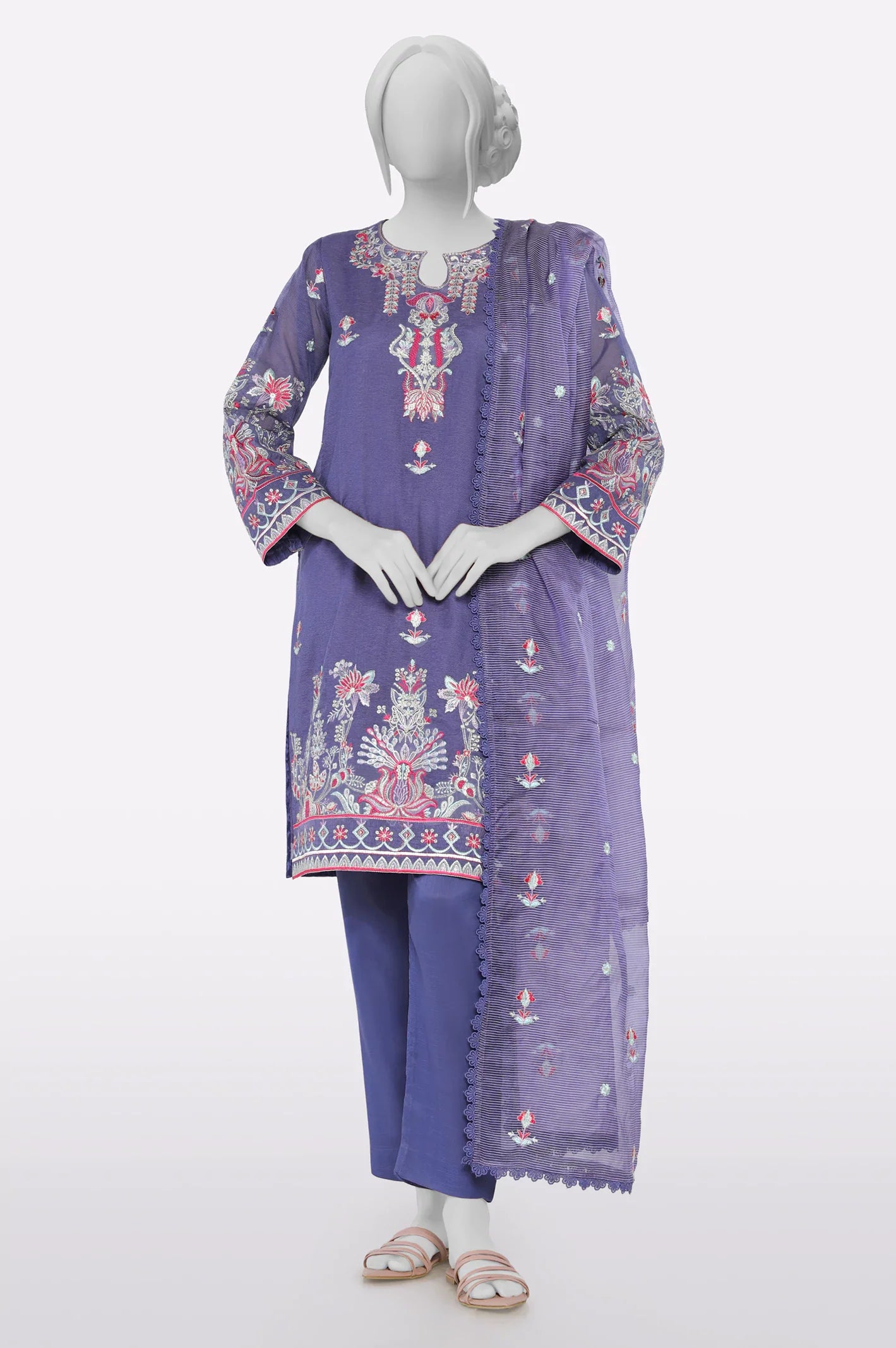 Purple Embroidered 2PC From Sohaye By Diners