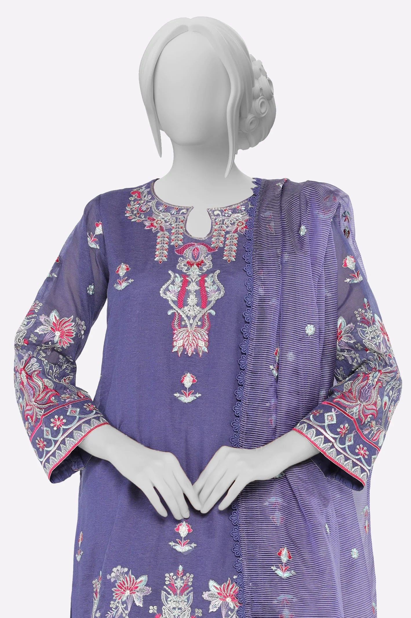 Purple Embroidered 2PC From Sohaye By Diners