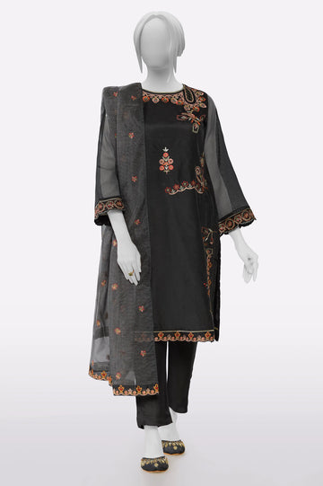 Black Embroidered 3PC From Sohaye By Diners