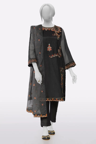 Black Embroidered 3PC From Sohaye By Diners