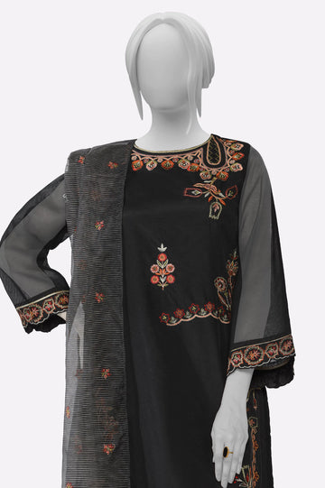 Black Embroidered 3PC From Sohaye By Diners