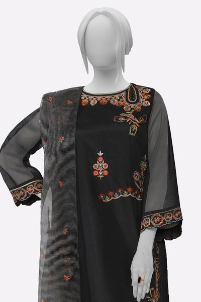 Black Embroidered 3PC From Sohaye By Diners