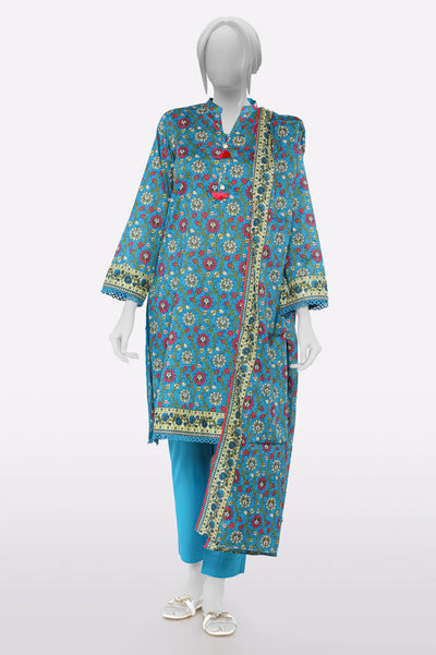 Green Printed 3PC From Sohaye By Diners