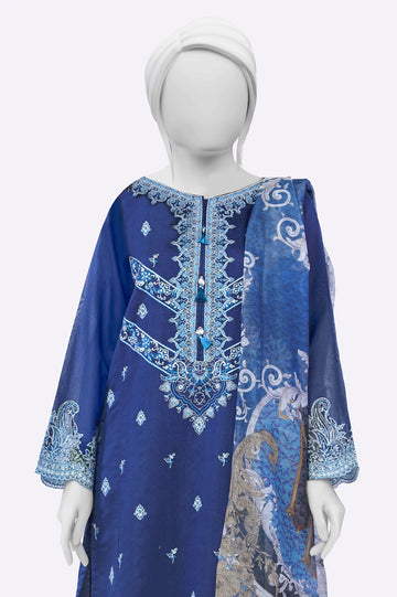 Blue Embroidered 3PC From Sohaye By Diners
