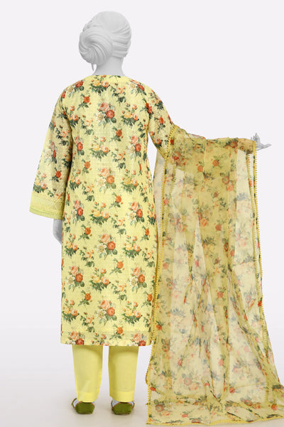 Yellow Embroidered 3PC From Sohaye By Diners