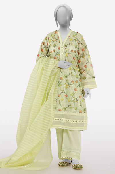 Yellow Embroidered 3PC From Sohaye By Diners