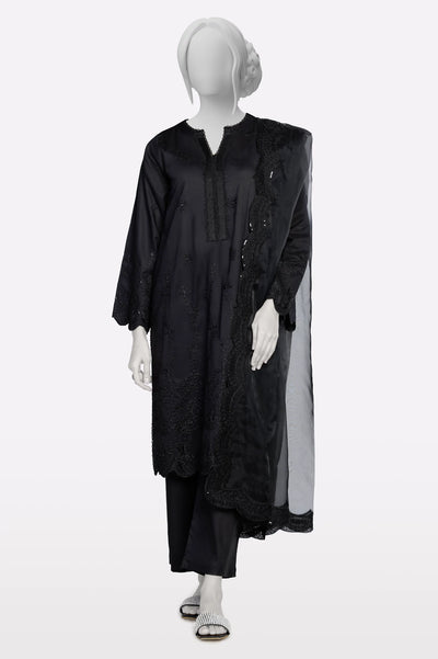Black Embroidered 3PC From Sohaye By Diners