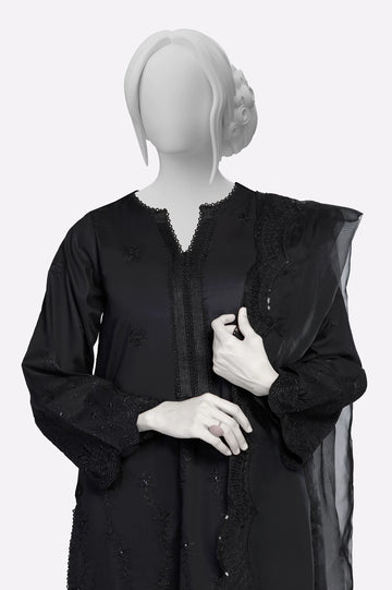 Black Embroidered 3PC From Sohaye By Diners