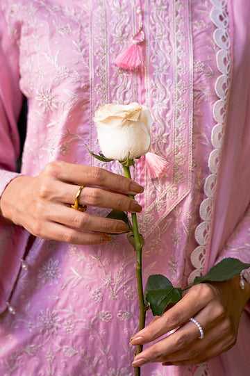 Pink Embroidered 3PC