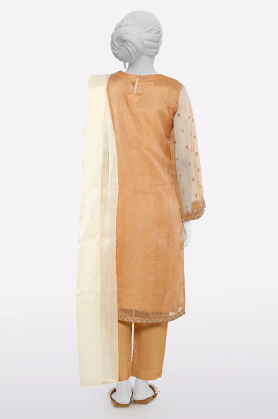 Peach Embroidered 3PC From Sohaye By Diners